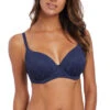 Marseille Moulded Gathered Bikini Top -Fashion Lingerie Store large 1 2225 navy