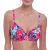 Fiji Gathered Full Cup Bikini Top -Fashion Lingerie Store large 1 2457 pink