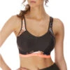 Epic UW Crop Top Sports Bra With Molded Inner -Fashion Lingerie Store large 1 2505 black