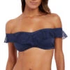Marseille Bardot Bikini Top -Fashion Lingerie Store large 1 2692 navy