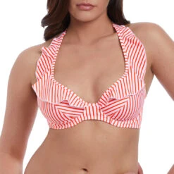 Totally Stripe High Apex Bikini Top
