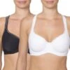 Triaction Racerback Sports Bra Twin Pack -Fashion Lingerie Store large 1 3766 black