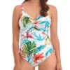 Kiawah Island Twist Front Adjustable Leg Swimsuit -Fashion Lingerie Store large 1 4635 print