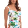 Kiawah Island Twist Front Tankini Top -Fashion Lingerie Store large 1 5047 print