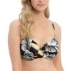 Bamboo Grove Gathered Full Cup Bikini Top -Fashion Lingerie Store large 1 5195 print