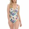 Paradiso Twist Front Swimsuit With Adjustable Leg -Fashion Lingerie Store large 1 5513 print