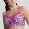 Panache Wired Sports Bra Abstract Orchid -Fashion Lingerie Store large 1 5703 pink