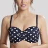 Panache Anya Riva Spot Bandeau Bikini Top -Fashion Lingerie Store large 1 5715 navy