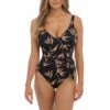 Luna Bay Uw Plunge Swimsuit -Fashion Lingerie Store large 1 5793 black