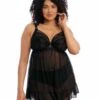 ELOMI Priya Babydoll -Fashion Lingerie Store large 1 6193 black