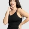 Agathe Ribbed Lace Camisole -Fashion Lingerie Store large 1 6257 black
