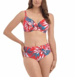 Santos Beach Gathered Full Cup Bikini Top -Fashion Lingerie Store large 2 4997 print