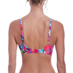 Fiji Gathered Full Cup Bikini Top -Fashion Lingerie Store large 3 2457 pink