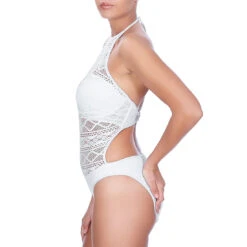 Sundance High Neck Swimsuit -Fashion Lingerie Store large 3 2524 white