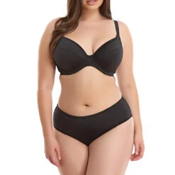 Essentials Plunge Bikini Top -Fashion Lingerie Store large 3 427 black