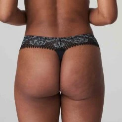 Rose Sauvage Thong -Fashion Lingerie Store large 3 4763 black