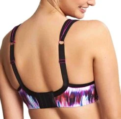 Panache Wired Sports Bra Digital Stripe -Fashion Lingerie Store large 3 4820 print