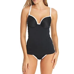 Back To Black Deco Moulded Tankini Top -Fashion Lingerie Store large 3 4928 black