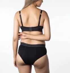 Elevated Cotton Leakproof Hi Brief -Fashion Lingerie Store large 3 5160 black