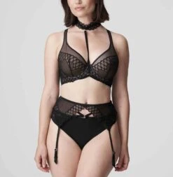 PRIMADONNA Vya Suspender Belt And Choker -Fashion Lingerie Store large 3 5404 black