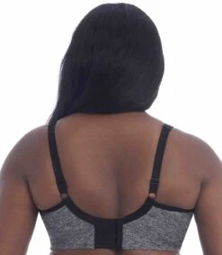 Goddess Pewter Heather Soft Cup Sports Bra -Fashion Lingerie Store large 3 6012 grey